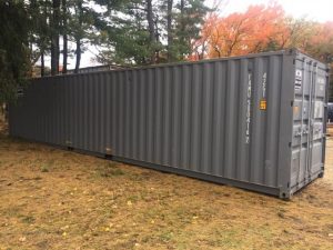 40 foot steel container delivered to yard