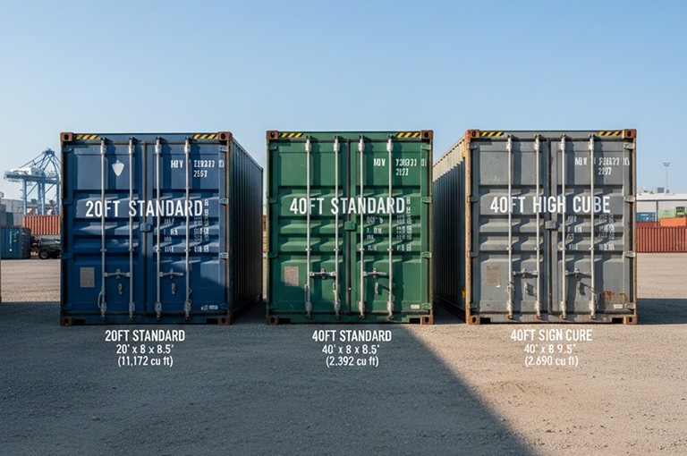 Storage Container Sizes: 20ft vs 40ft vs HC